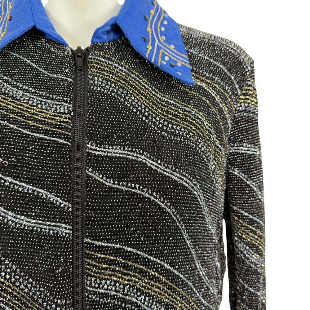 1849 Authentic Ranchwear USA Made Stretch Rodeo Rhinestone Zip Up Show Jacket S - Picture 6 of 16